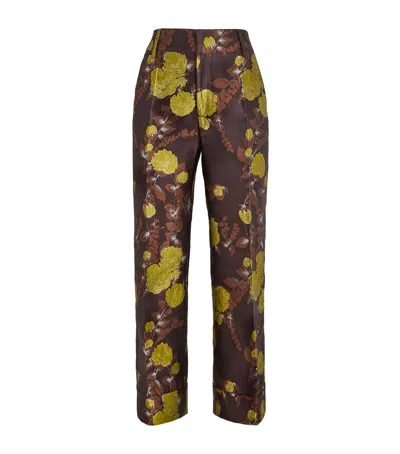 La Doublej Cropped Hendrix Trousers In Brown