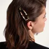 La Doublej Crystals Hair Clip In Gold