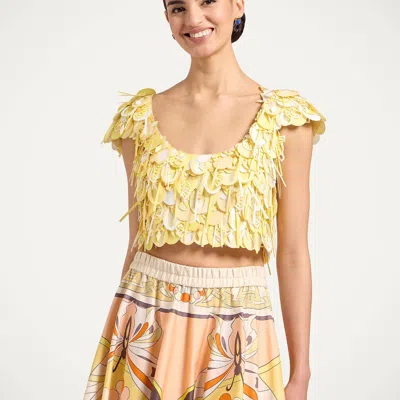 La Doublej Decò Top In Yellow