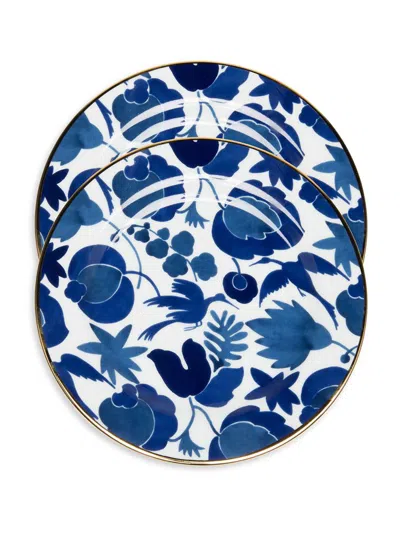 La Doublej Dessert Plates Set Of 2 In Blue