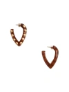 La Doublej Dew Earrings Mini Solid Tobacco In Brown
