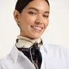 La Doublej Diamond Scarf In Buttercup Placée Black
