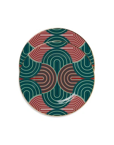 La Doublej Dinner Plates Set Of 2 Slinky Verde