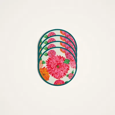 La Doublej Disk Coasters Set Of 4 In Multi