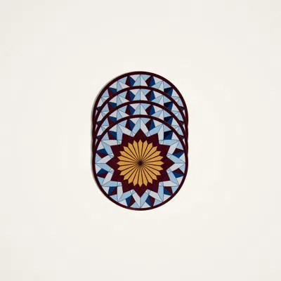 La Doublej Disk Coasters Set Of 4 In Multi