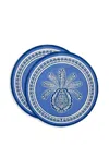 La Doublej Disk Placemats Set Of 2 In Blue