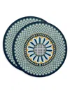 La Doublej Disk Placemats Set Of 2 In Multi