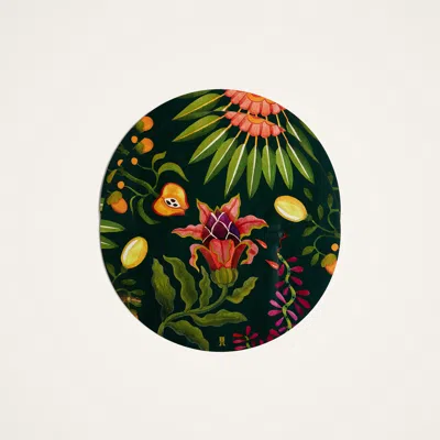 La Doublej Disk Placemats Set Of 2 In Green