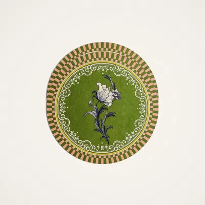 La Doublej Disk Placemats Set Of 2 In Green