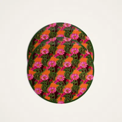 La Doublej Disk Placemats Set Of 2 In Multi
