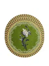 La Doublej Set Of 2 Disk Placemats Nymph Bloom In Green
