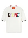 La Doublej Divine Embroidered T-shirt In White