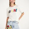 La Doublej Divine Embroidered T-shirt In White