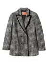 La Doublej Double-breasted Blazer In Gray