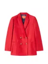 La Doublej Double-breasted Blazer In Red