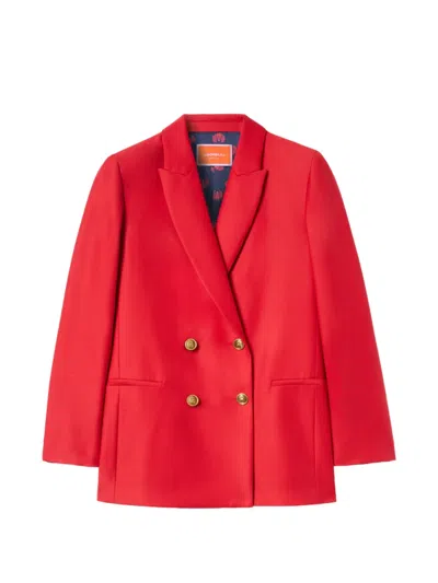La Doublej Double-breasted Blazer In Red