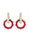 La Doublej Double Hoop Earrings In Gold
