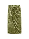 La Doublej Drape Skirt In 그린
