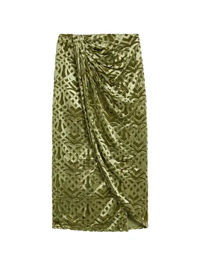 La Doublej Drape Skirt In 그린