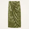 La Doublej Drape Skirt In Green