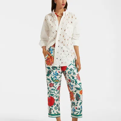 La Doublej Drawstring Trousers In Dragonflower Multicolor