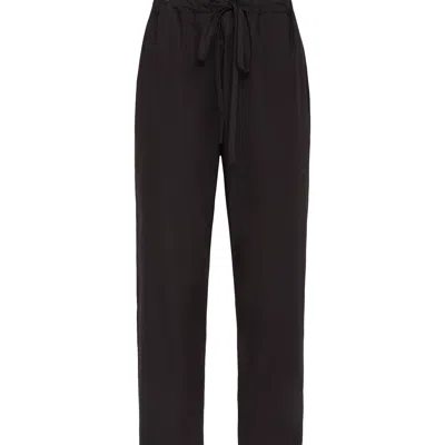 La Doublej Drawstring Trousers In Solid Black