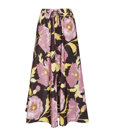 LA DOUBLEJ PRINTED MIDI SKIRT