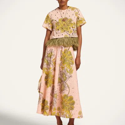 La Doublej Drawstring Skirt In Pink
