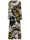 La Doublej La Double J Woman Midi Dress Ivory Size Xl Silk In Yellow