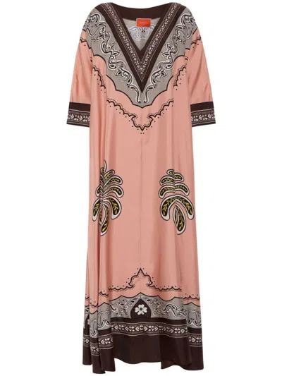 LA DOUBLEJ MUUMUU DRESS BY LA DOUBLE J,DRE0225.SIL006AGE01 PI01 MIRAGE PLACÉE