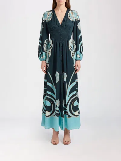 La Doublej Dress Woman Color Green In Black