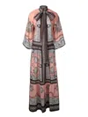 La Doublej La Double J Maxi Silk Dress With Bow-detail