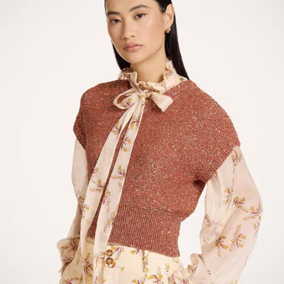 La Doublej Duchess Gilet In Orange