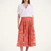 La Doublej Dutchess Skirt In Red