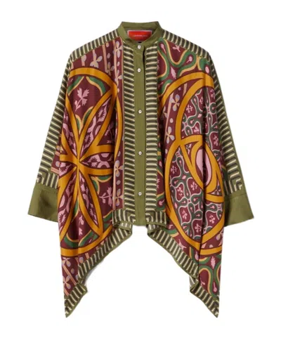 LA DOUBLEJ ECLIPSE PLACÉE YELLOW IN SILK TWILL