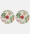 La Doublej Eden Set Of 2 Porcelain Dinner Plates