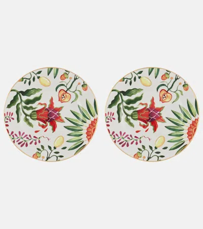La Doublej Eden Set Of 2 Porcelain Dinner Plates