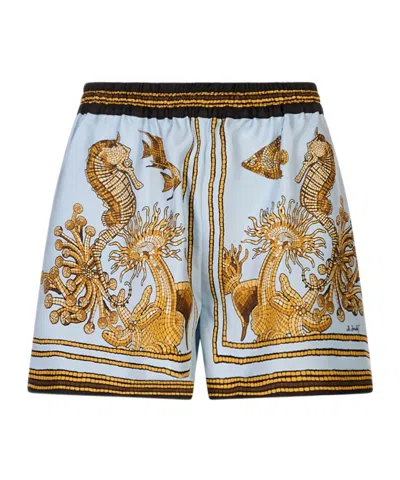 La Doublej Elastic Waist Shorts In Multi