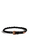 La Doublej Elasticated Cotton-blend Belt In Black