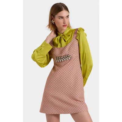 La Doublej Ella Mini Dress Embroidered In Multi