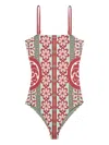 La Doublej Elle Floral-print Swimsuit In Multi