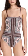 La Doublej Square-neck Elle Swimsuit In Pink