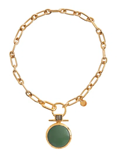 La Doublej Energy Necklace In Green