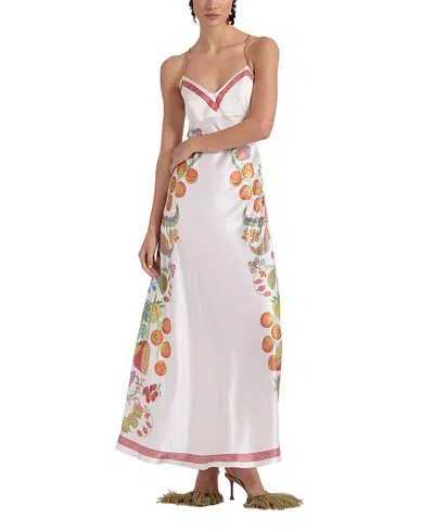 La Doublej Eros Slip Dress In Grenadilla Placee Off White