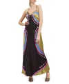 La Doublej Eros Slip Dress In Spritz Placee Black