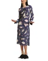 La Doublej Eve Abstract Long Sleeve Midi Dress In Montecarlo