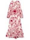 La Doublej Eve-ning Floral Silk-blend Gown In Multi