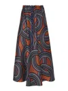 La Doublej Drawstring Skirt In Blue