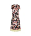 La Doublej La Double J Swing Feathers Dress In Multicolor