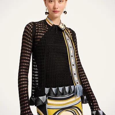 La Doublej Fiocchetto Cardigan In Black